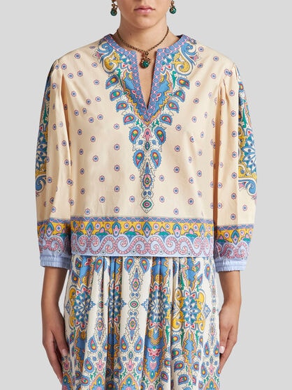 COTTON BLOUSE WITH PRINT