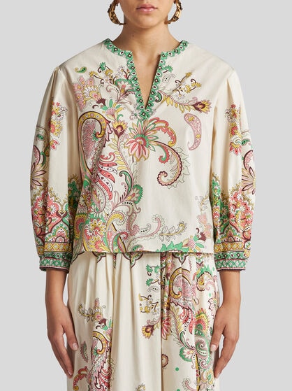 COTTON BLOUSE WITH FLORAL PRINT