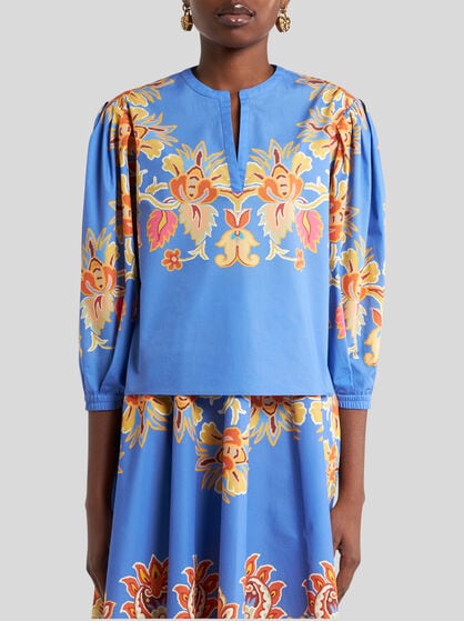 COTTON BLOUSE WITH PRINT