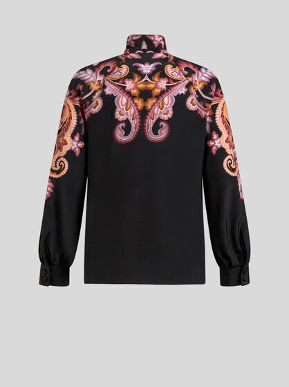 PRINTED CREPE DE CHINE TOP