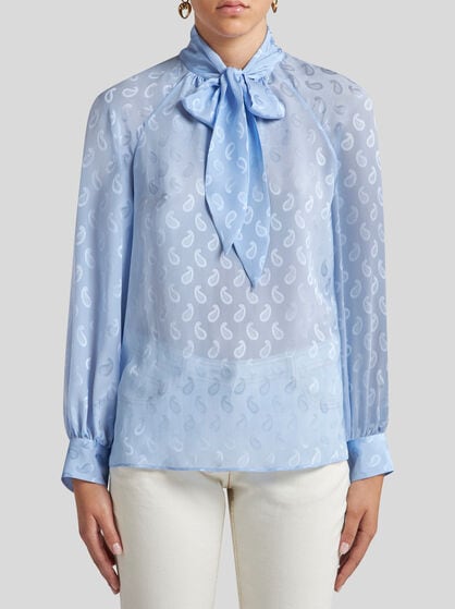 SILK JACQUARD BLOUSE
