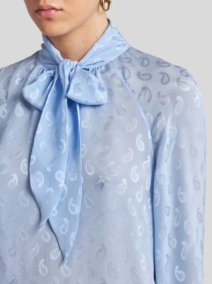 SILK JACQUARD BLOUSE