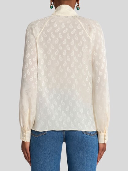 SILK JACQUARD BLOUSE