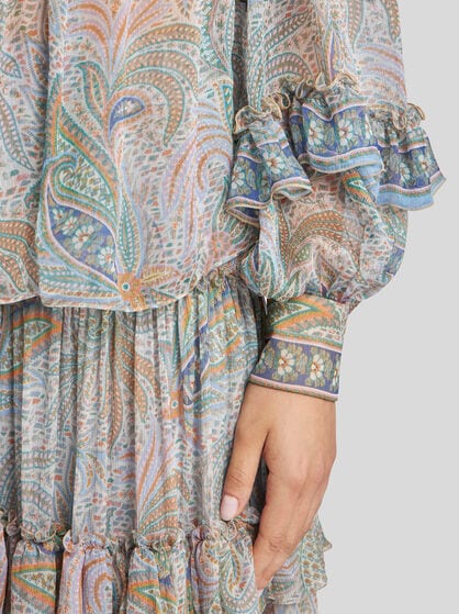 SILK BLOUSE WITH RUFFLES