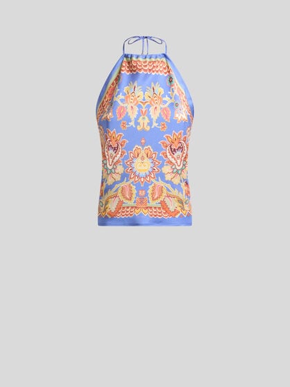 SILK TOP WITH PRINT