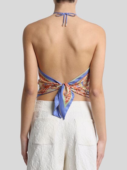 SILK TOP WITH PRINT