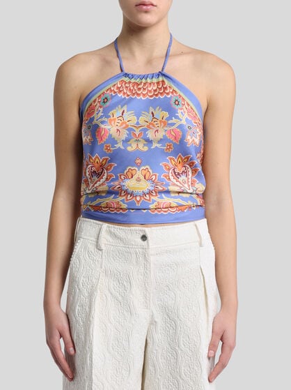 SILK TOP WITH PRINT