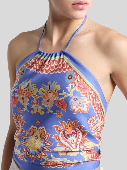 SILK TOP WITH PRINT