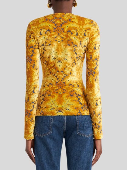 CHENILLE JACQUARD TOP
