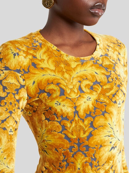 CHENILLE JACQUARD TOP