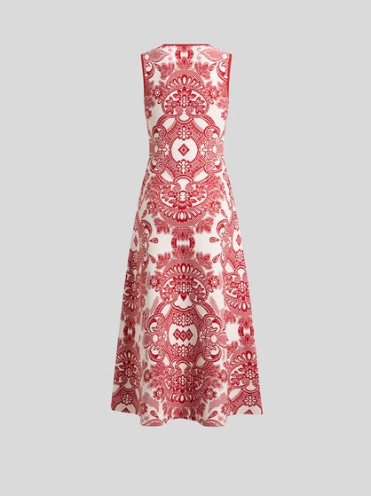 SLEEVELESS DRESS WITH LACE MOTIF