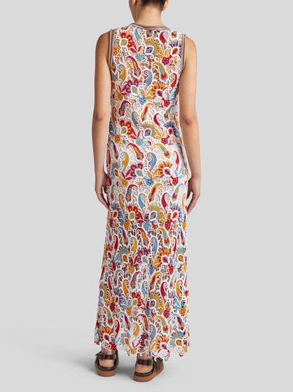 PAISLEY MACRAMÉ LONG DRESS