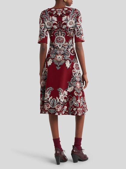 JACQUARD DRESS WITH PLACED MOTIF