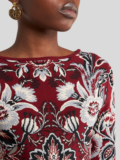 JACQUARD DRESS WITH PLACED MOTIF