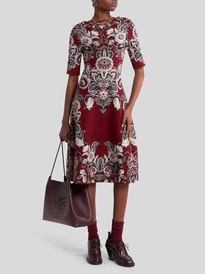 JACQUARD DRESS WITH PLACED MOTIF
