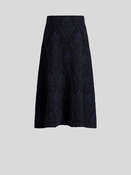 JACQUARD MAXI SKIRT WITH MEDALLION MOTIF