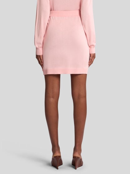 KNIT MINI SKIRT WITH PRINT