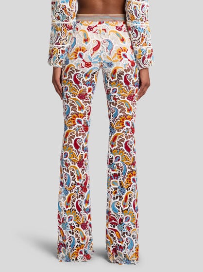 PAISLEY MACRAMÉ TROUSERS