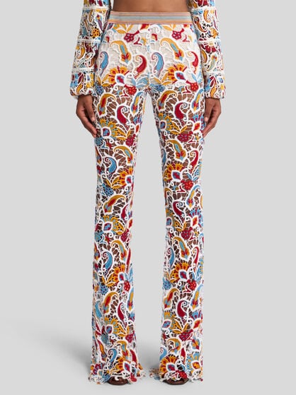 PAISLEY MACRAMÉ TROUSERS