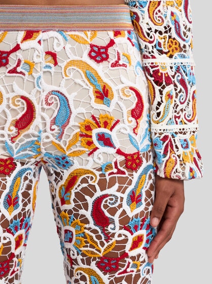 PAISLEY MACRAMÉ TROUSERS