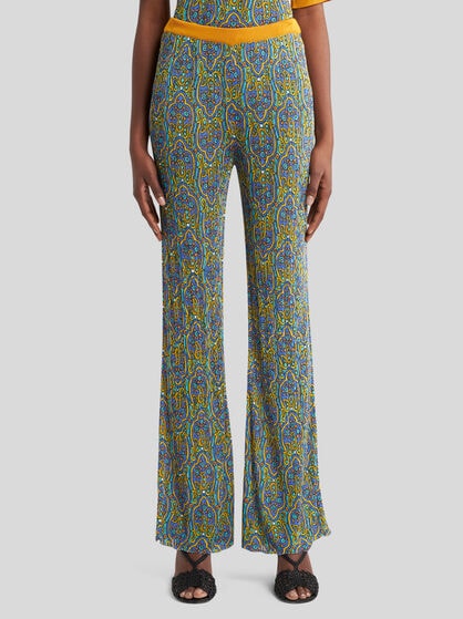 PRINTED KNIT TROUSERS