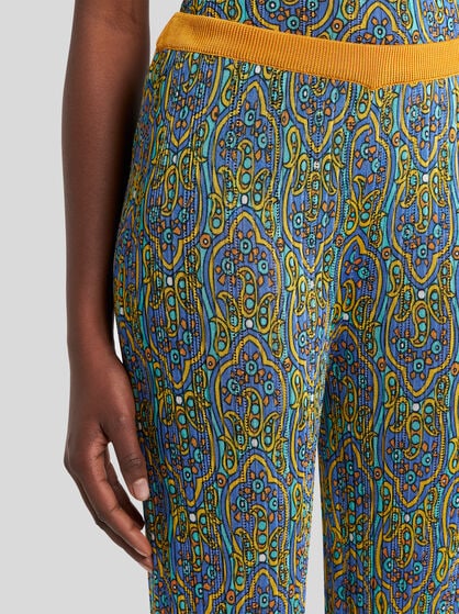 PRINTED KNIT TROUSERS