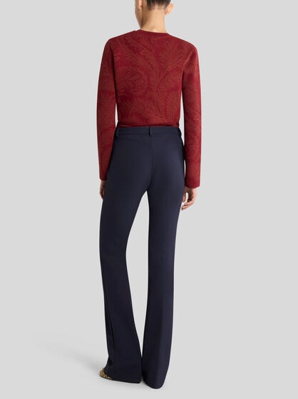CROPPED PAISLEY JACQUARD CARDIGAN