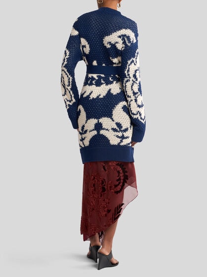 FLORAL JACQUARD CARDIGAN