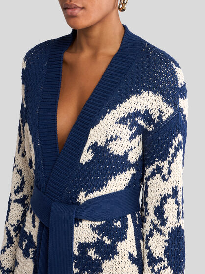 FLORAL JACQUARD CARDIGAN