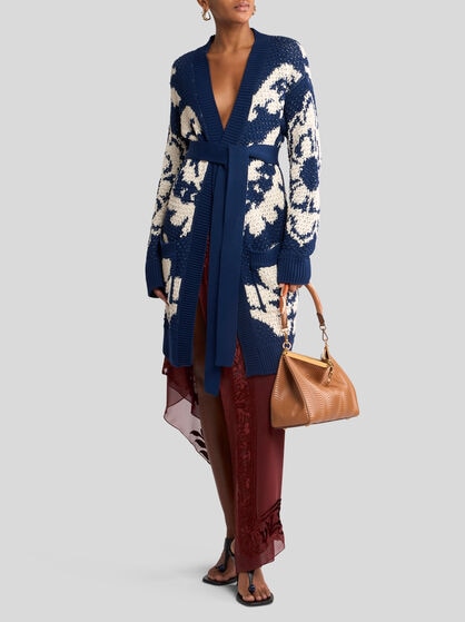 FLORAL JACQUARD CARDIGAN