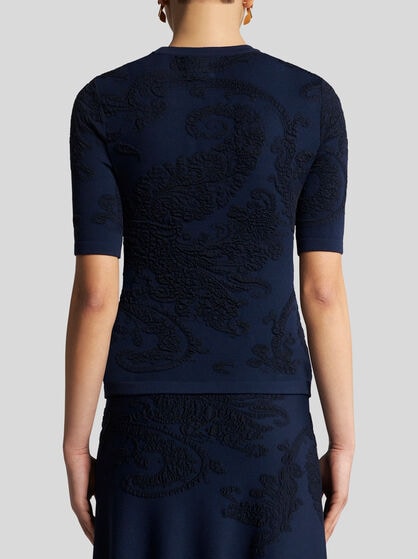 COTTON JACQUARD T-SHIRT