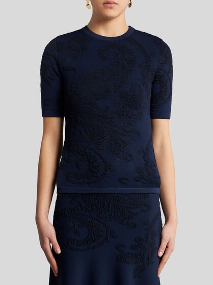 COTTON JACQUARD T-SHIRT