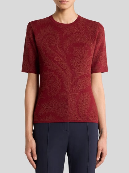 COTTON-BLEND JACQUARD SWEATER