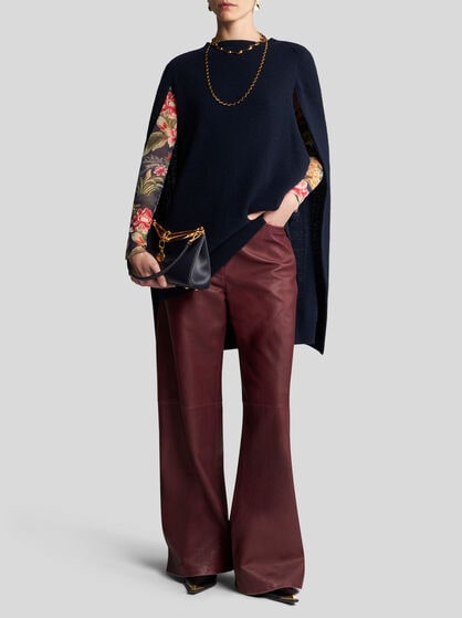 WOOL AND CASHMERE CAPE TOP