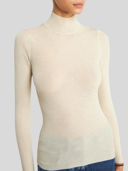 WOOL JACQUARD TURTLENECK SWEATER
