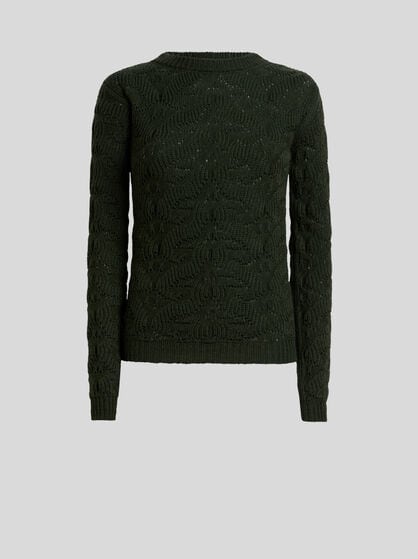 WOOL-BLEND SWEATER WITH PAISLEY DETAILING