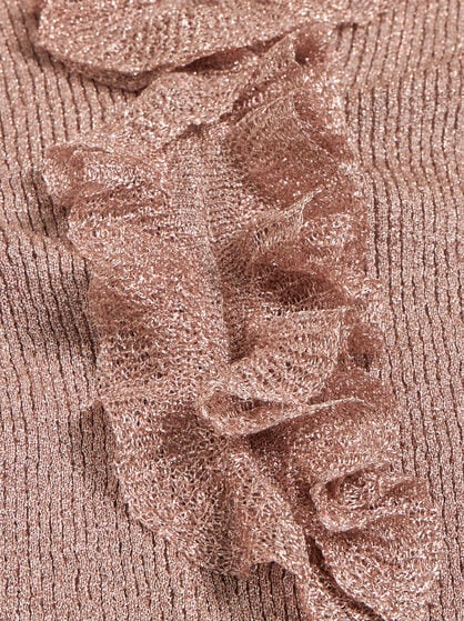 METALLIC TOP WITH FLOUNCES