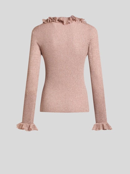 METALLIC TOP WITH FLOUNCES