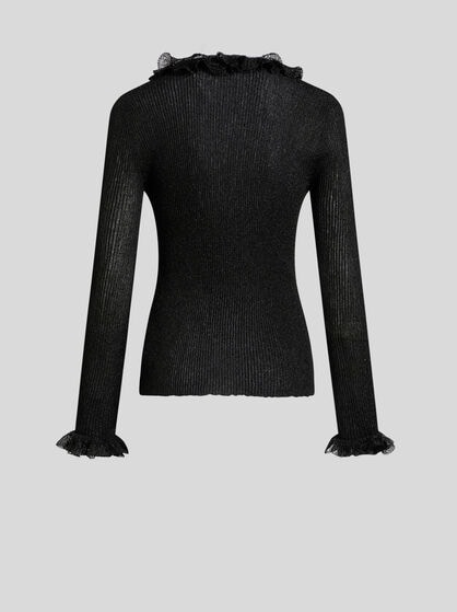 METALLIC TOP WITH FLOUNCES