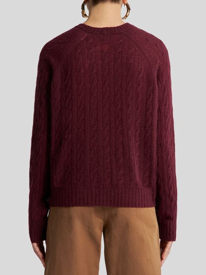 CABLE-KNIT CASHMERE CARDIGAN