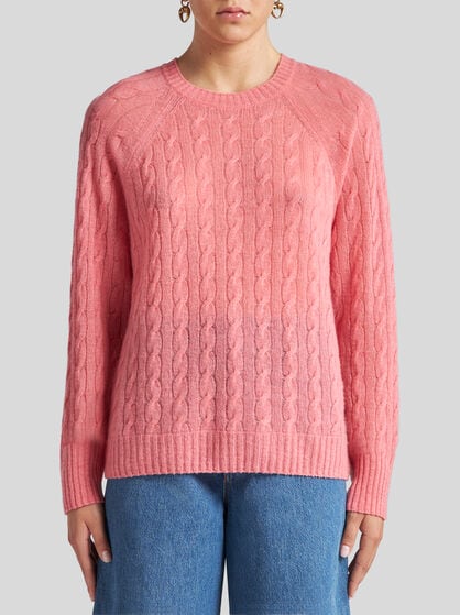 CABLE-KNIT CASHMERE SWEATER