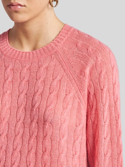 CABLE-KNIT CASHMERE SWEATER