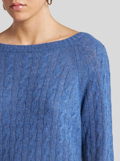 CASHMERE SWEATER WITH THREE-QUARTER SLEEVES