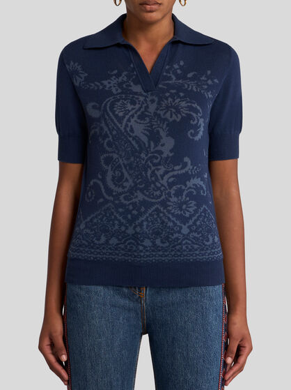 KNIT JACQUARD POLO SHIRT