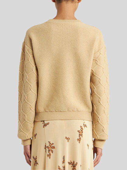 WOOL AND CASHMERE JUMPER WITH EMBROIDERY