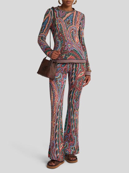 MULTICOLOURED PAISLEY JACQUARD SWEATER