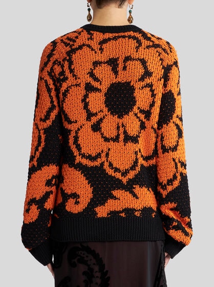 FLORAL JACQUARD SWEATER