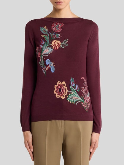 WOOL-BLEND JACQUARD SWEATER