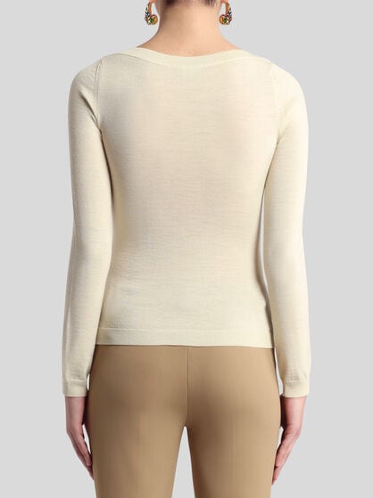 WOOL-BLEND JACQUARD SWEATER