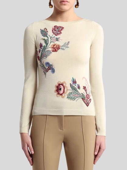 WOOL-BLEND JACQUARD SWEATER